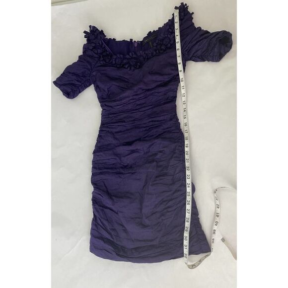 BCBGMaxazria Meredith Mini Dress Purple Midnight Holiday  Cocktail - Size 6 - Picture 10 of 10